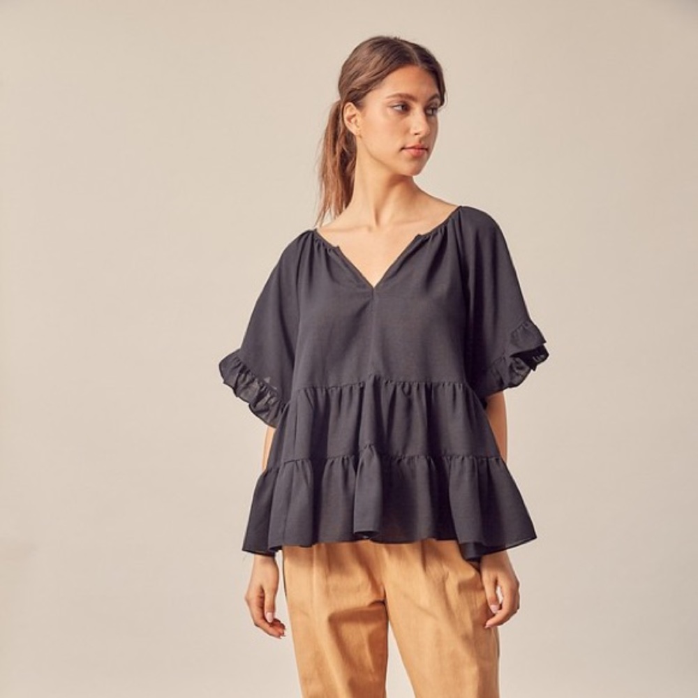 Tiered Ruffle Swing Top